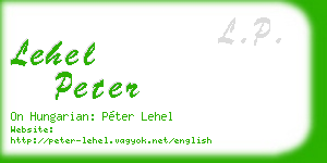 lehel peter business card