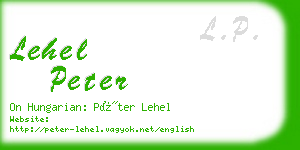 lehel peter business card